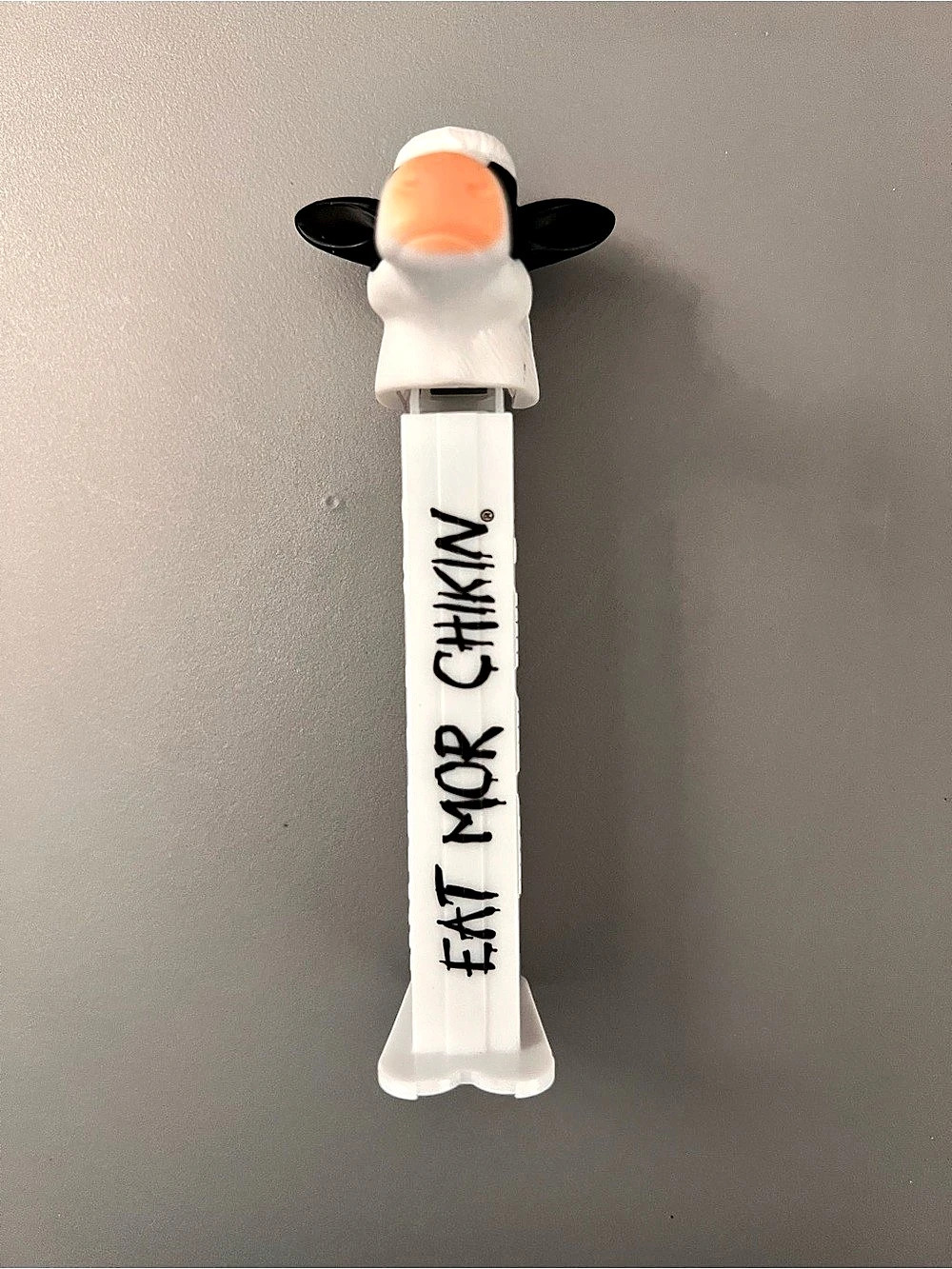 PEZ Chick-fil-A Eat Mor Chikin Cow PEZ Dispenser White & Black
